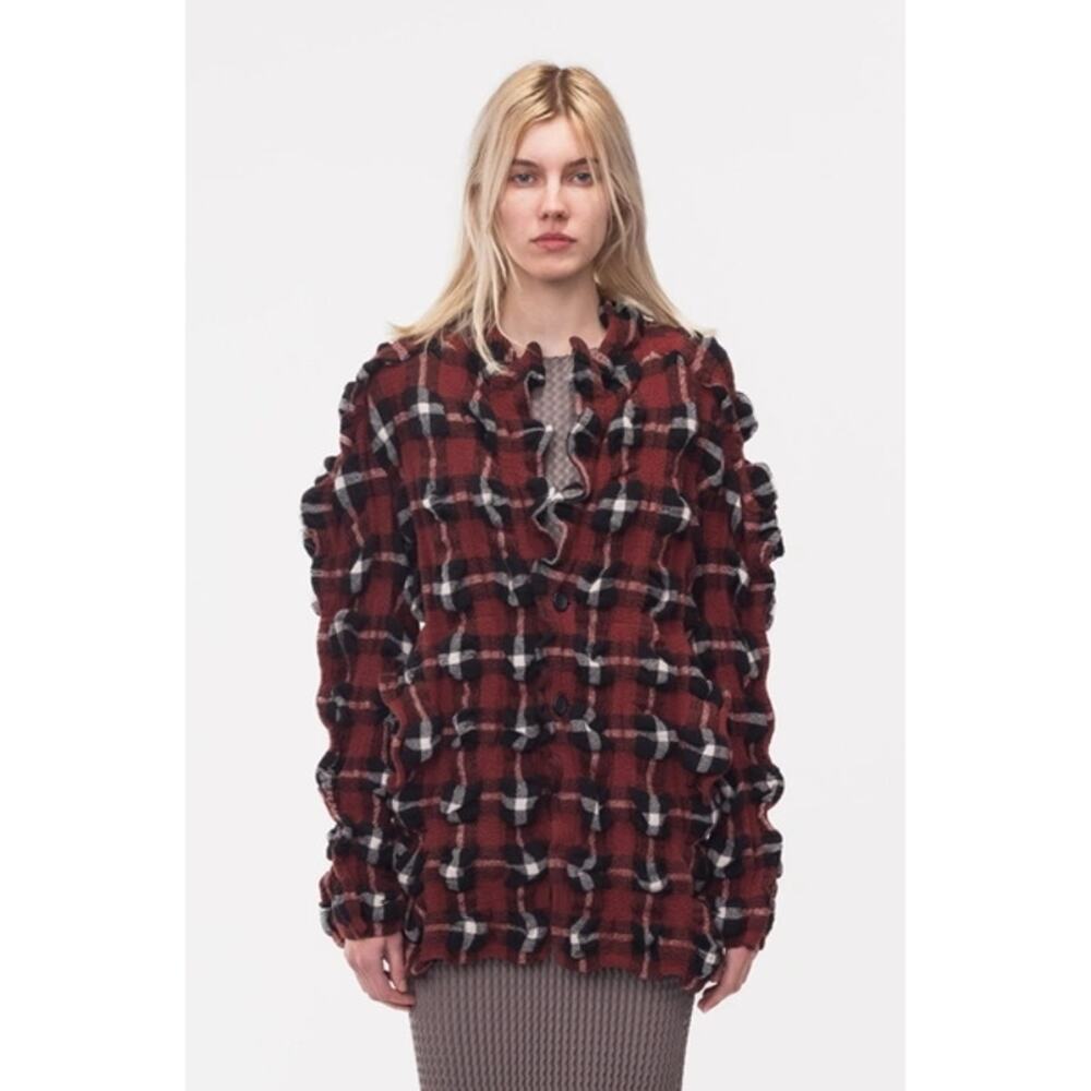 Issey Miyake Rhythm Check Jacket - Black NEW